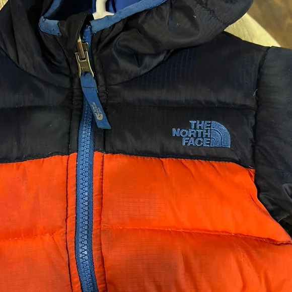 The North Face Puffer Jacket Red and Blue Insulated